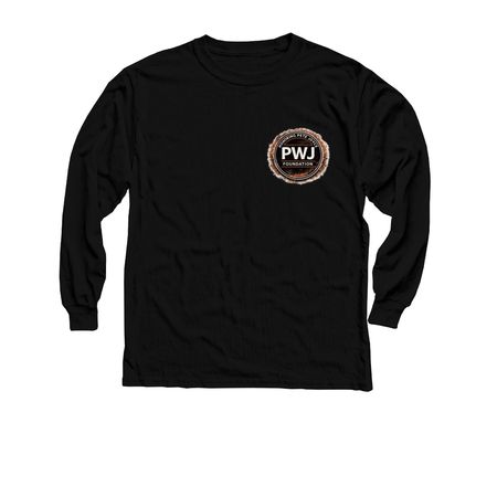 Pwj Foundation T-Shirts, a Black Youth Long Sleeve Tee
