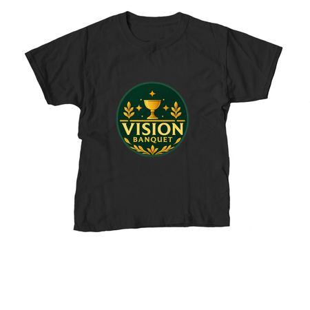Vision Banquet Crest Tee, a Black Youth Unisex Tee