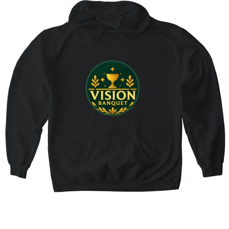 Vision Banquet Crest Tee, a Black Gildan Softstyle Pullover Hoodie