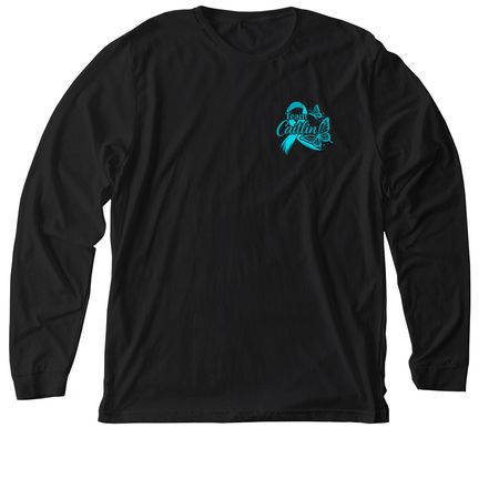 Spreading Ovarian Cancer Awareness&nbsp;, a Solid Black Blend Premium Long Sleeve Tee