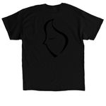 Dark on Dark, a Black Classic Unisex Tee (back-view)