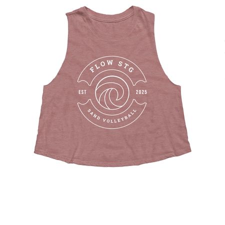 Flow STG Essentials, a Heather Mauve Women's Cropped Racerback Tank