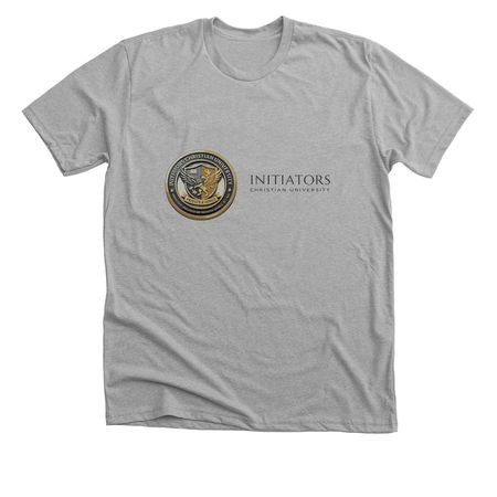 Initiators Christian University, a Athletic Heather Premium Unisex Tee