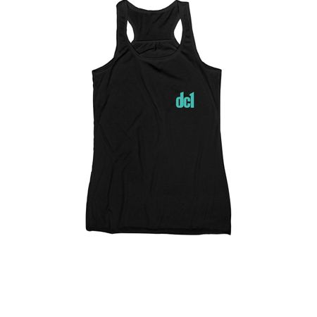 dc1 comp shirts, a Black Women's Racerback