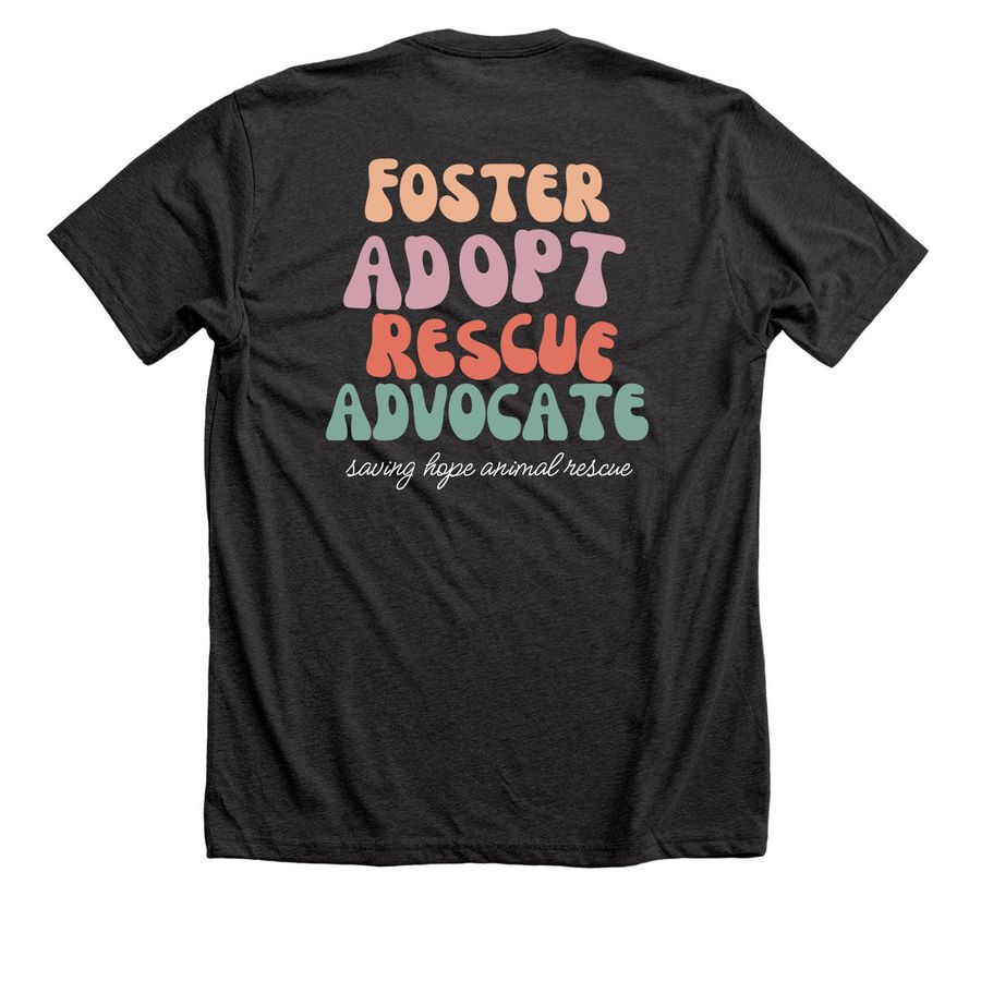 Foster, Adopt... - Retro, a Dark Grey Heather Premium Unisex Tee