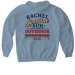 LE Made in '76 150th Anniversary Tee, a Stone Blue Gildan Softstyle Pullover Hoodie (back-view)