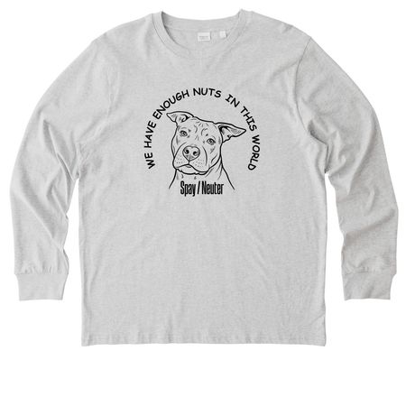 Spay and Neuter, a Cool Heather Grey Stanley/Stella Unisex Creator 2.0 Long Sleeve Tee