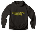 Down to Clown?, a Black Premium Heavyweight Pullover Hoodie (back-view)