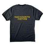 Down to Clown?, a Dark Heather Grey/ Jet Black Cotton Ringer Tee (back-view)