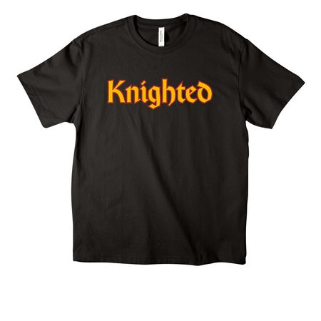 Knighted Logo Shirt, a Black Unisex Heavyweight Tee
