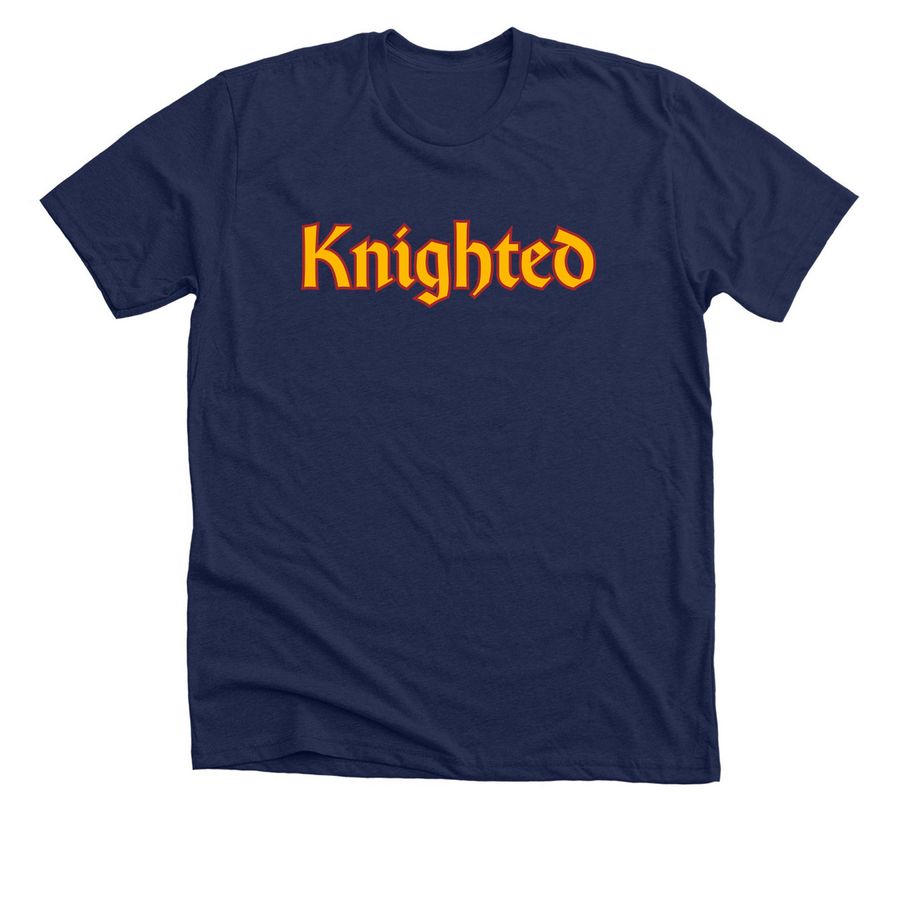 Knighted Logo Shirt, a Solid Navy Blend Premium Unisex Tee