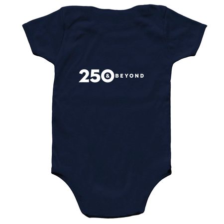 Good Trouble - Baby, a Navy Infant Onesie (back-view)