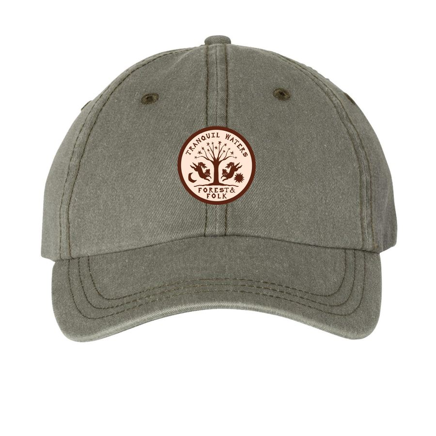 TWFS Cap, a Olive Printed Pigment Dye Baseball Cap