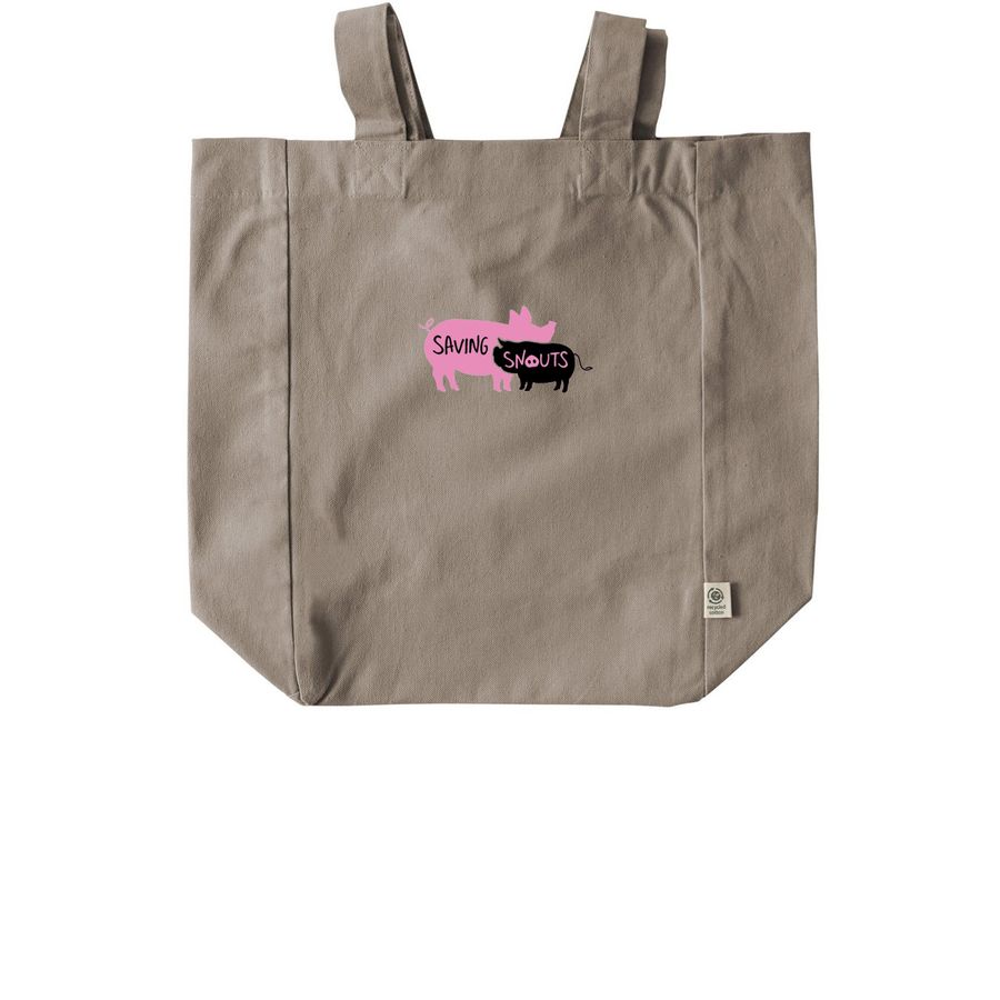 Saving Snouts Logo Tote, a Pumice Recycled Cotton Tote Bag