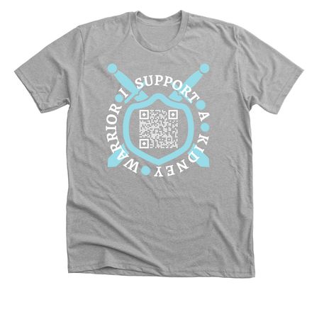 I Support A Kidney Warrior, a Athletic Heather Premium Unisex Tee