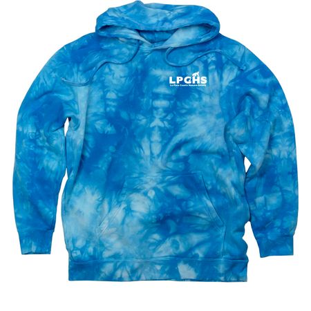 Find your Diamond in the Ruff, a Aqua Blue Tie Dye Pullover Hoodie