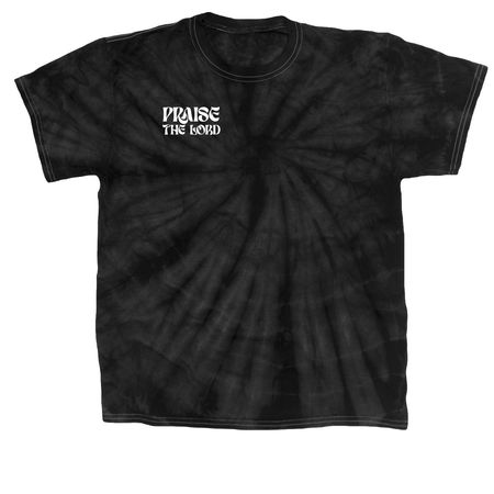 Praise the Lord, a Black Classic Tie Dye Tee