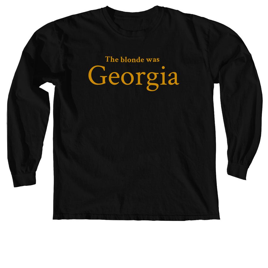 The Blonde Tee ll, a Black Comfort Colors Long Sleeve Tee