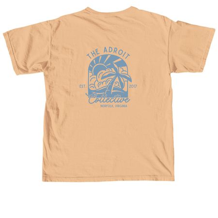 Beachy Keen (BACK DESIGN), a Neon Cantaloupe Comfort Colors Unisex Tee