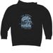 Beachy Keen (BACK DESIGN), a Black Midweight Pullover Hoodie (back-view)