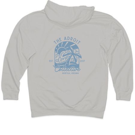 Beachy Keen (BACK DESIGN), a Smoke Midweight Pullover Hoodie