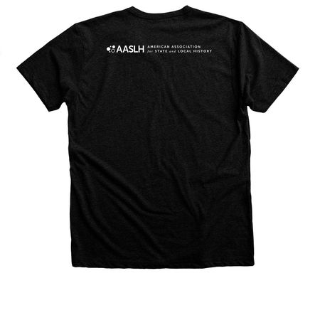 Speak Up for History, a Black Heather Premium Unisex Tee (back-view)