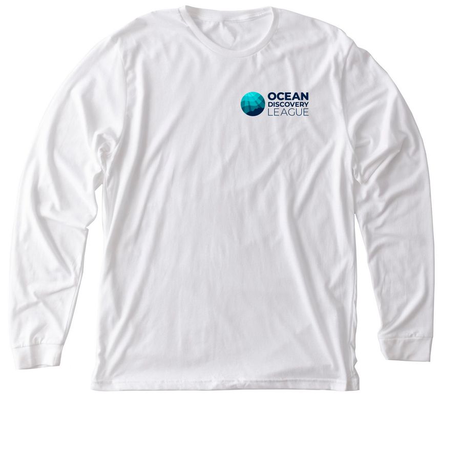 Long-Sleeve T-Shirts (White, Side Logo), a Solid White Blend Premium Long Sleeve Tee
