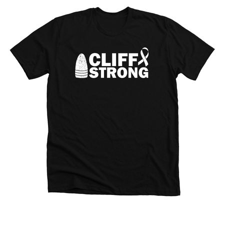 Cliff Strong Dark Colored Apparel, a Solid Black Blend Premium Unisex Tee