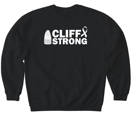 Cliff Strong Dark Colored Apparel, a Black Softstyle Crewneck Sweatshirt