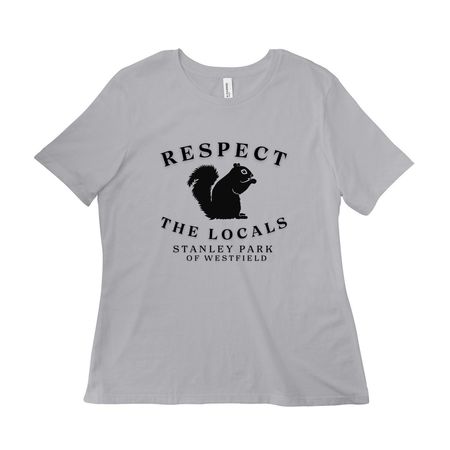 Respect the Locals&nbsp;, a Solid Athletic Grey Women?s Relaxed Cotton Tee