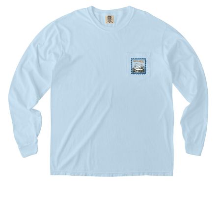 2026 Lamprey Week, a Chambray Comfort Colors Long Sleeve Pocket Tee