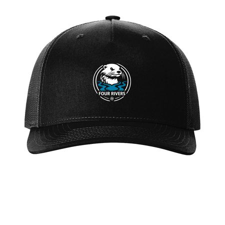 Four Rivers HATS - HSNI Fundraising, a Black Printed Five-Panel Trucker Cap