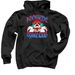 B Positive Space King Shirt, a Black Pullover Hoodie