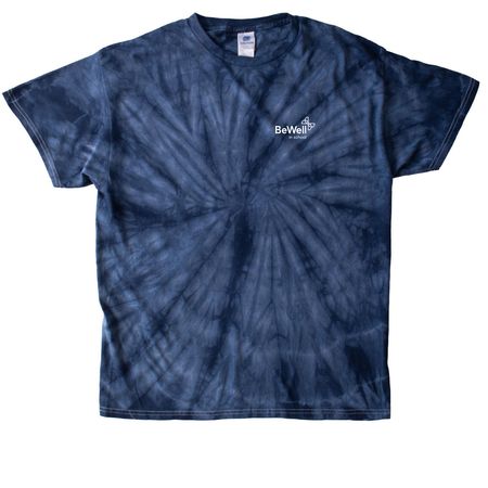 BeWell Smiley Tee, a Navy Classic Tie Dye Tee