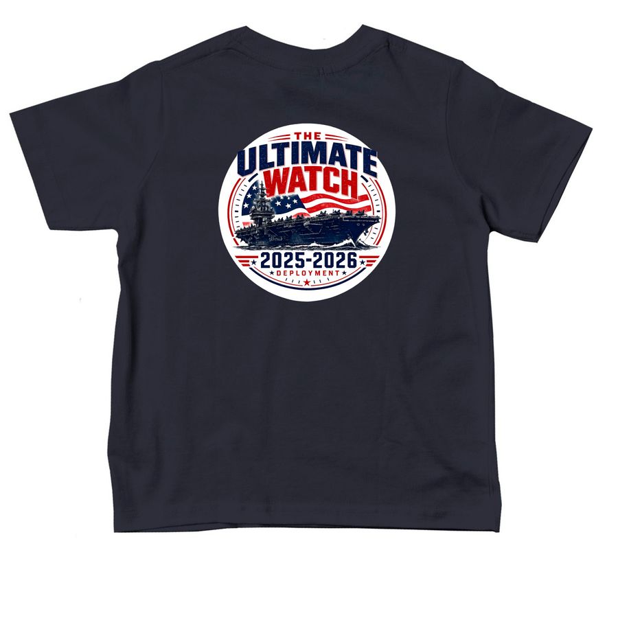 Toddler Ultimate Watch 25-26, a Navy Toddler Tee (back-view)