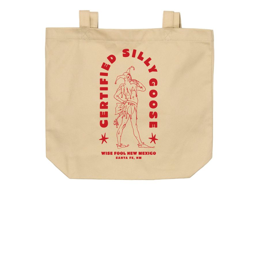Certified Silly Goose Tote, a Oyster Organic Cotton Tote Bag