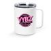 VYBZ STUDIO, a White Stainless Steel Travel Mug