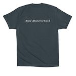 Be Curious, Not Judgmental, a Dark Grey Premium Cotton Tee (back-view)