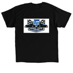 Fuel the Finish ? 5 More Laps Racing, a Black Classic Unisex Tee (back-view)