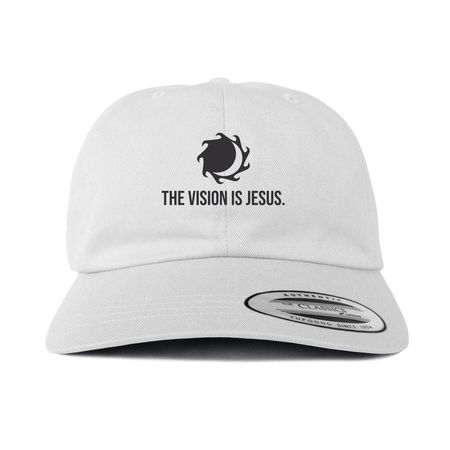 The Vision is Jesus. Hat, a White Printed Classic Baseball Cap
