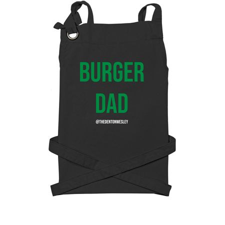 Burger Dads, a Black Cotton Canvas Pocket Apron