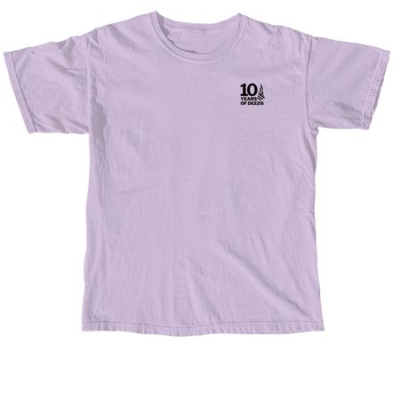 Decade of Deeds T-shirt, a Orchid Comfort Colors Unisex Tee