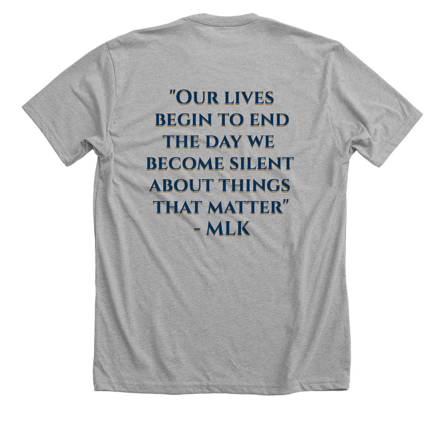 Talk about things that matter, a Athletic Heather Premium Unisex Tee (back-view)
