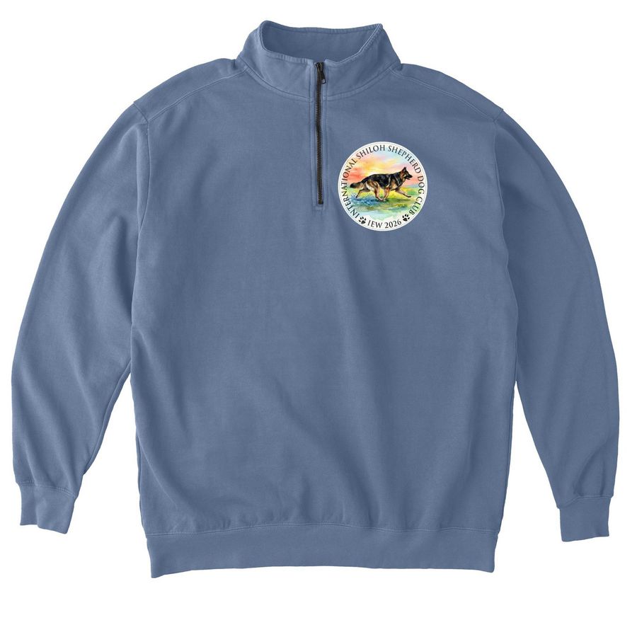 IEW 2026 Sweatshirts [COLOR], a Blue Jean Comfort Colors Quarter Zip Pullover
