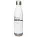 MFSA Water Bottle, a White Stainless Steel Water Bottle (back-view)