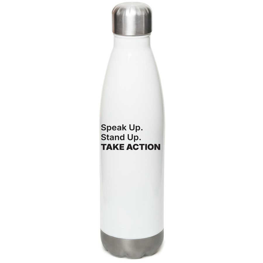 MFSA Water Bottle, a White Stainless Steel Water Bottle