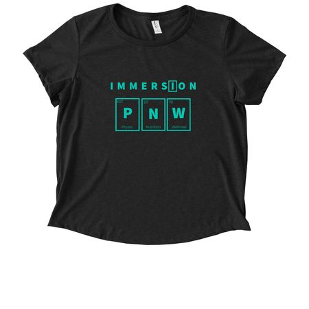 More Options in Teal!, a Space Black Allmade Eco Triblend Women?s Scoop Neck Tee