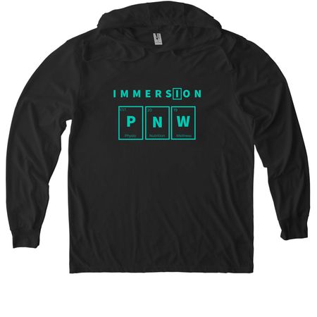 More Options in Teal!, a Space Black Allmade Eco Triblend Hoodie Tee