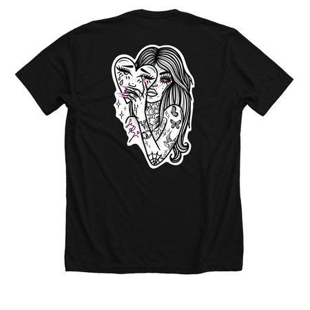 Ink?d by Seaira&nbsp;, a Solid Black Blend Premium Unisex Tee (back-view)