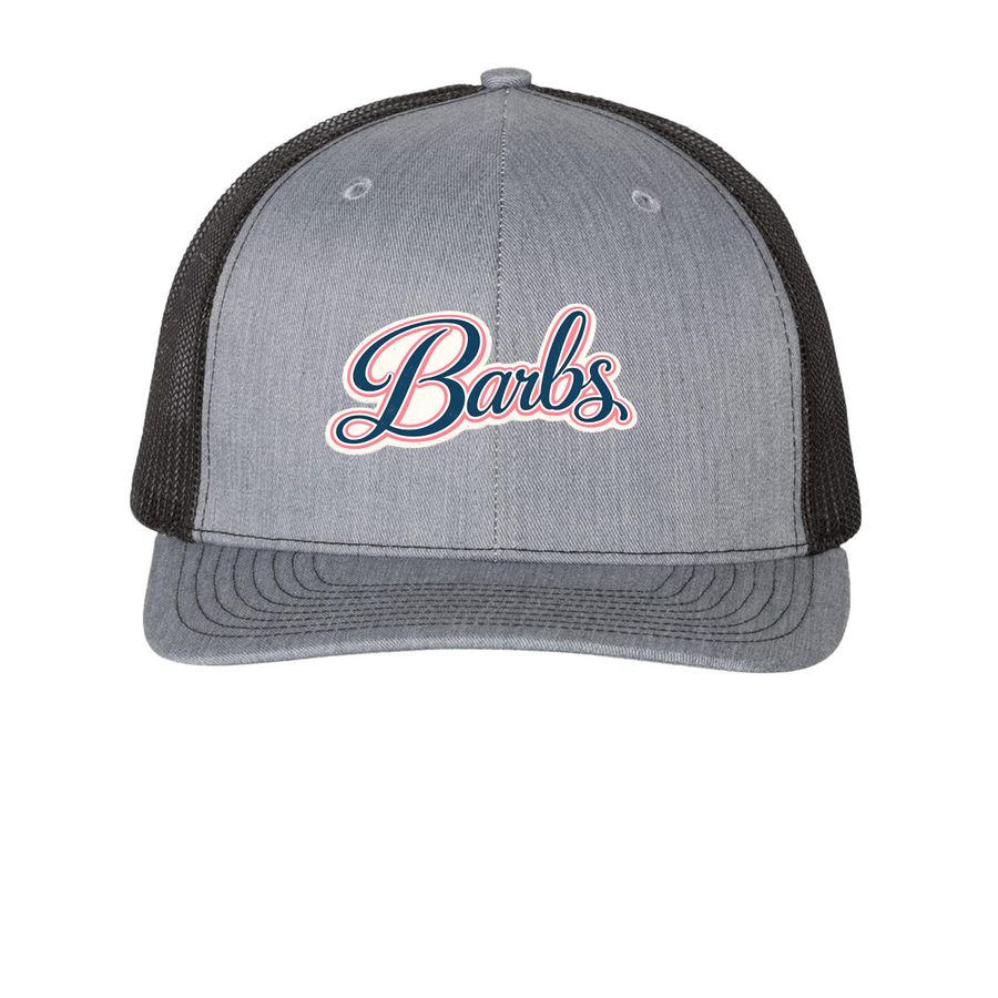 Barbs&nbsp;, a Heather Grey/ Black Printed Snapback Trucker Cap